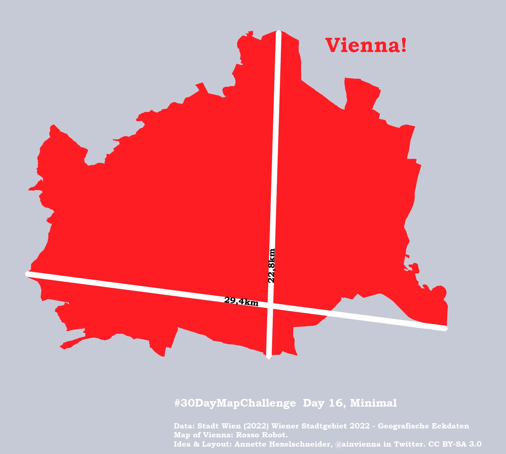Kreativität #30DayMapChallenge Wien Karte Breite Länge